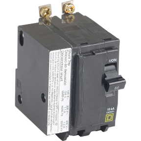 Schneider Electric Thermal Magnetic Circuit Breaker; 2-Pole; 50A; 120/240VAC; Lever; Box Lug Terminal; UL 489